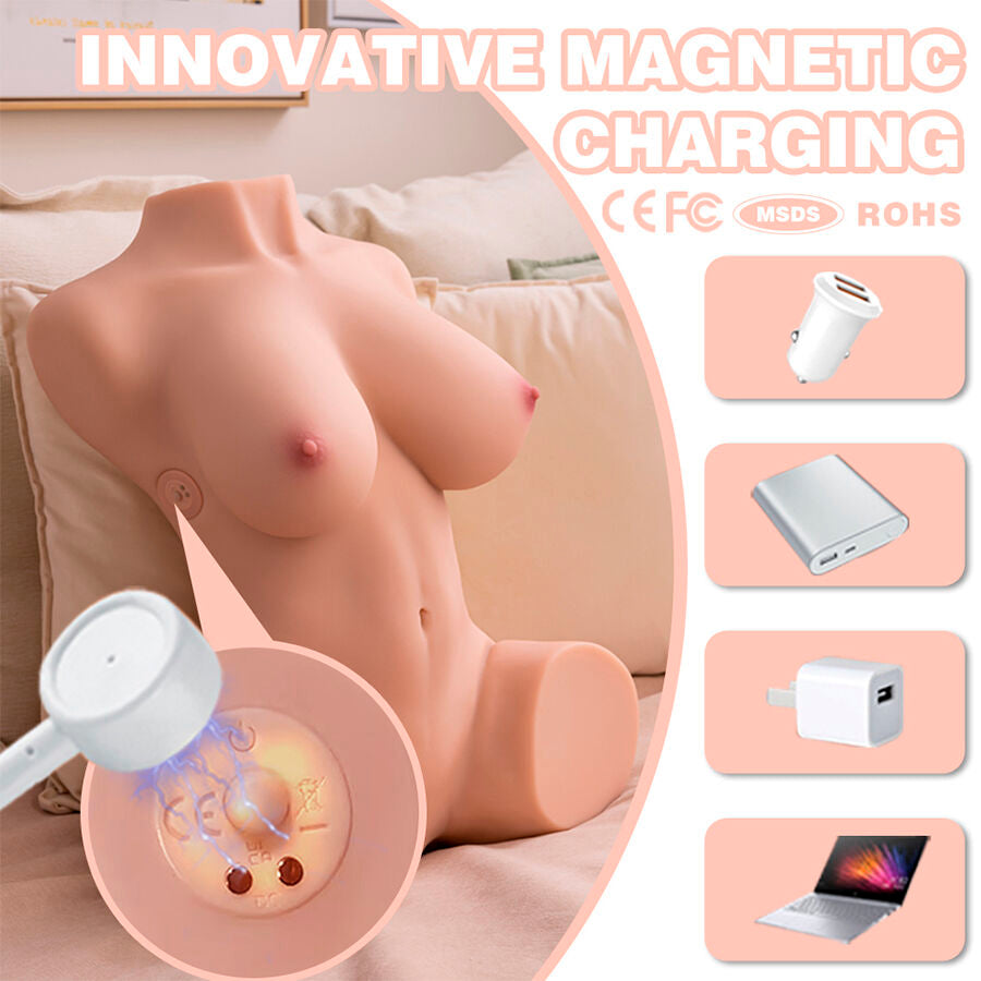 XISE - DANIA THRUSTING REALISTIC VIBRATING FEMALE TORSO 52 CM - NOCTURNA DESIRES