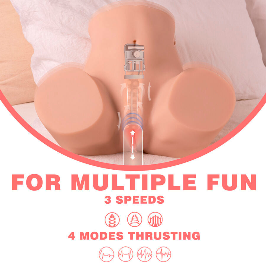 XISE - DANAE THRUSTING REALISTIC VAGINA MASTUBADOR WITH MULTI-POSITION VIBRATION - NOCTURNA DESIRES