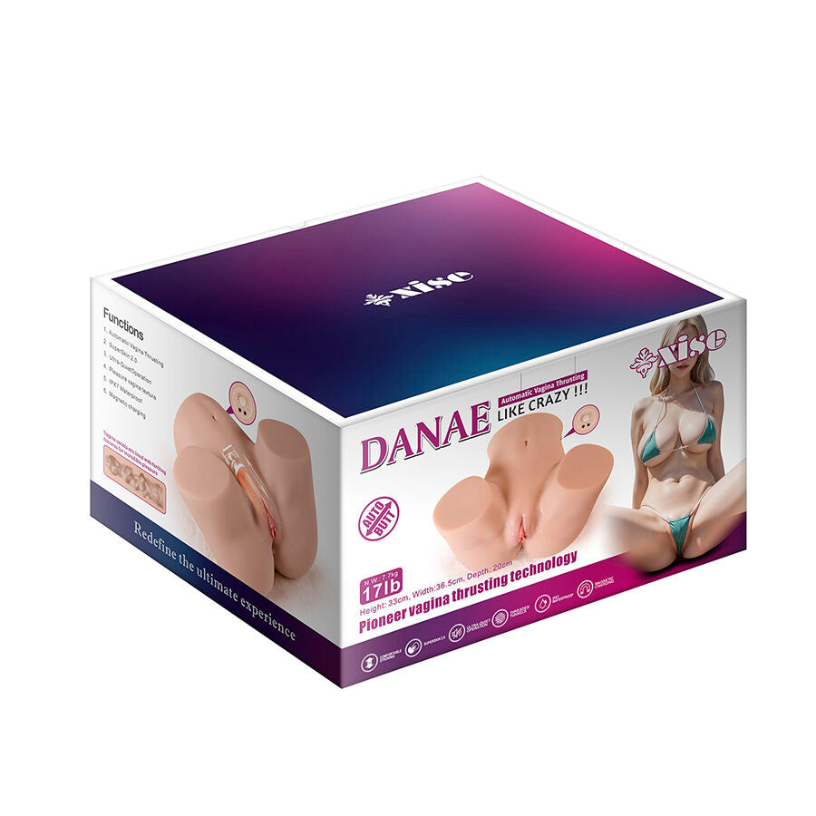 XISE - DANAE THRUSTING REALISTIC VAGINA MASTUBADOR WITH MULTI-POSITION VIBRATION - NOCTURNA DESIRES