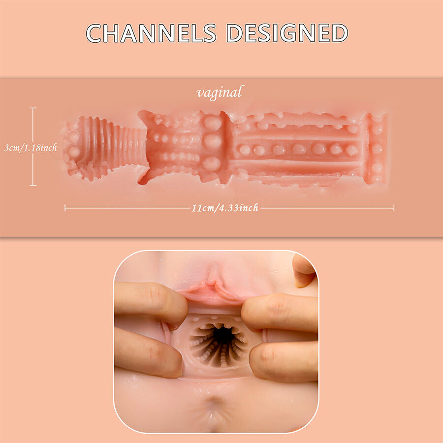 XISE - ETHEL THRUSTING REALISTIC VAGINA MASTURBATOR WITH MULTI-POSITION VIBRATION - NOCTURNA DESIRES