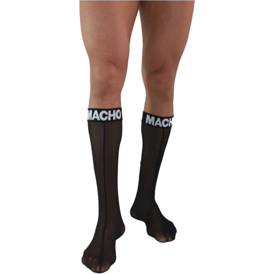 MACHO - THIN SOCKS ONE SIZE BLACK - NOCTURNA DESIRES
