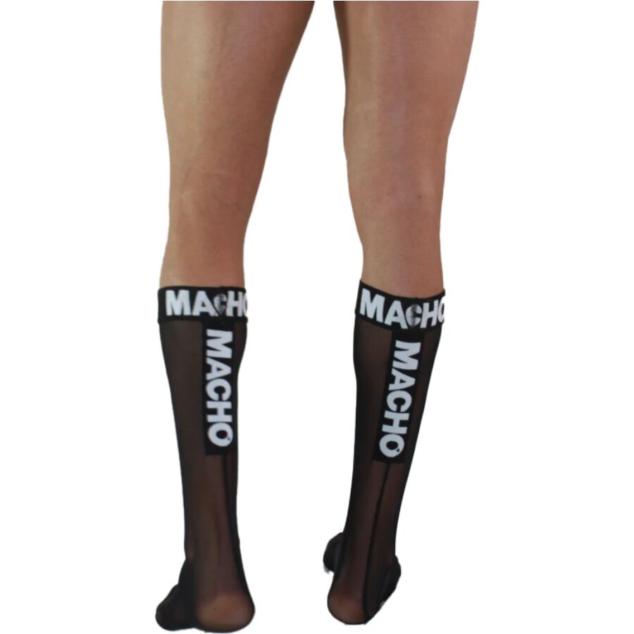 MACHO - THIN SOCKS ONE SIZE BLACK - NOCTURNA DESIRES
