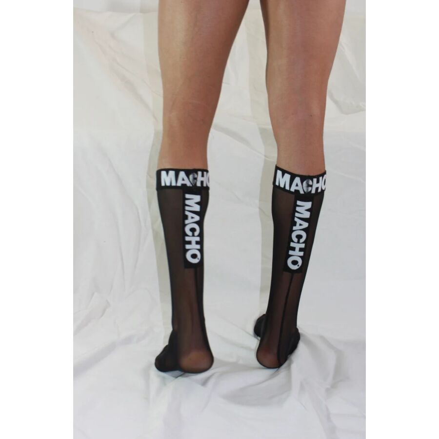 MACHO - THIN SOCKS ONE SIZE BLACK - NOCTURNA DESIRES