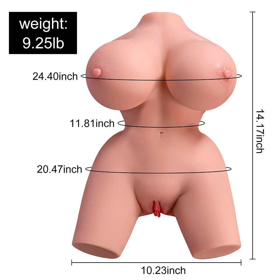 XISE - FRIEDA REALISTIC FEMALE TORSO WITH VIBRATION 36 CM - NOCTURNA DESIRES