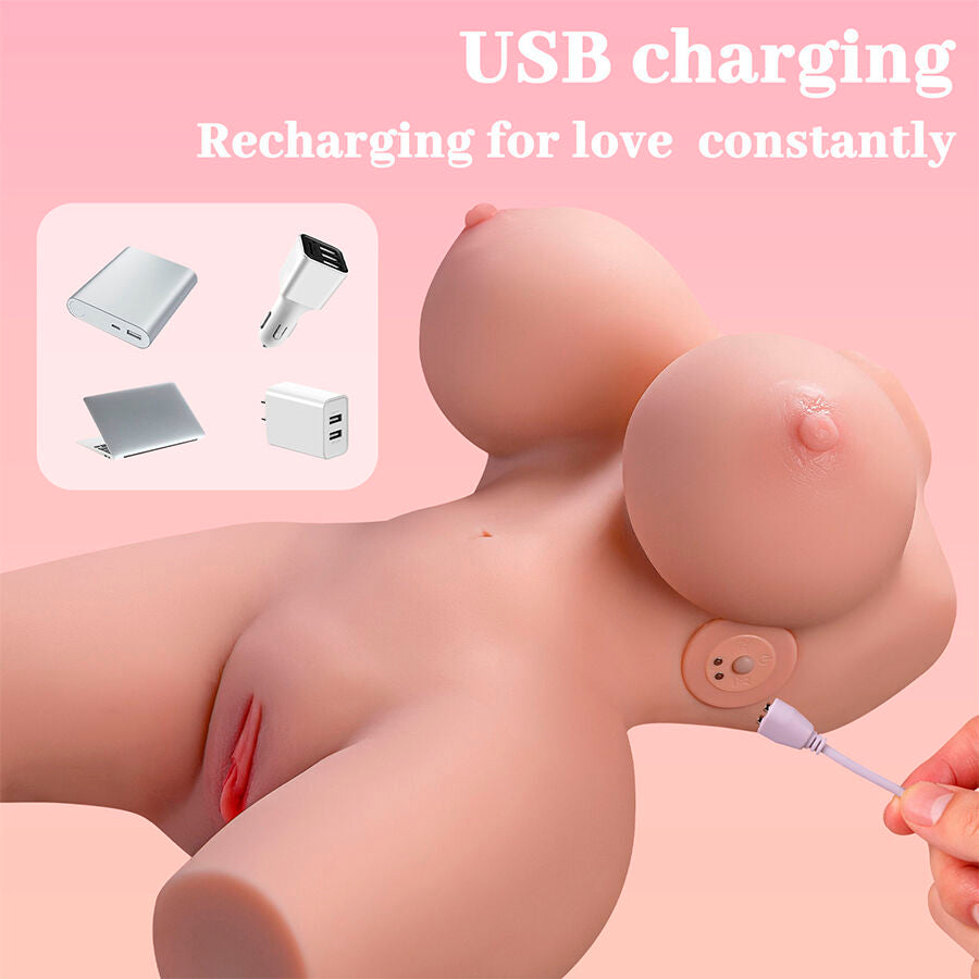XISE - FRIEDA REALISTIC FEMALE TORSO WITH VIBRATION 36 CM - NOCTURNA DESIRES