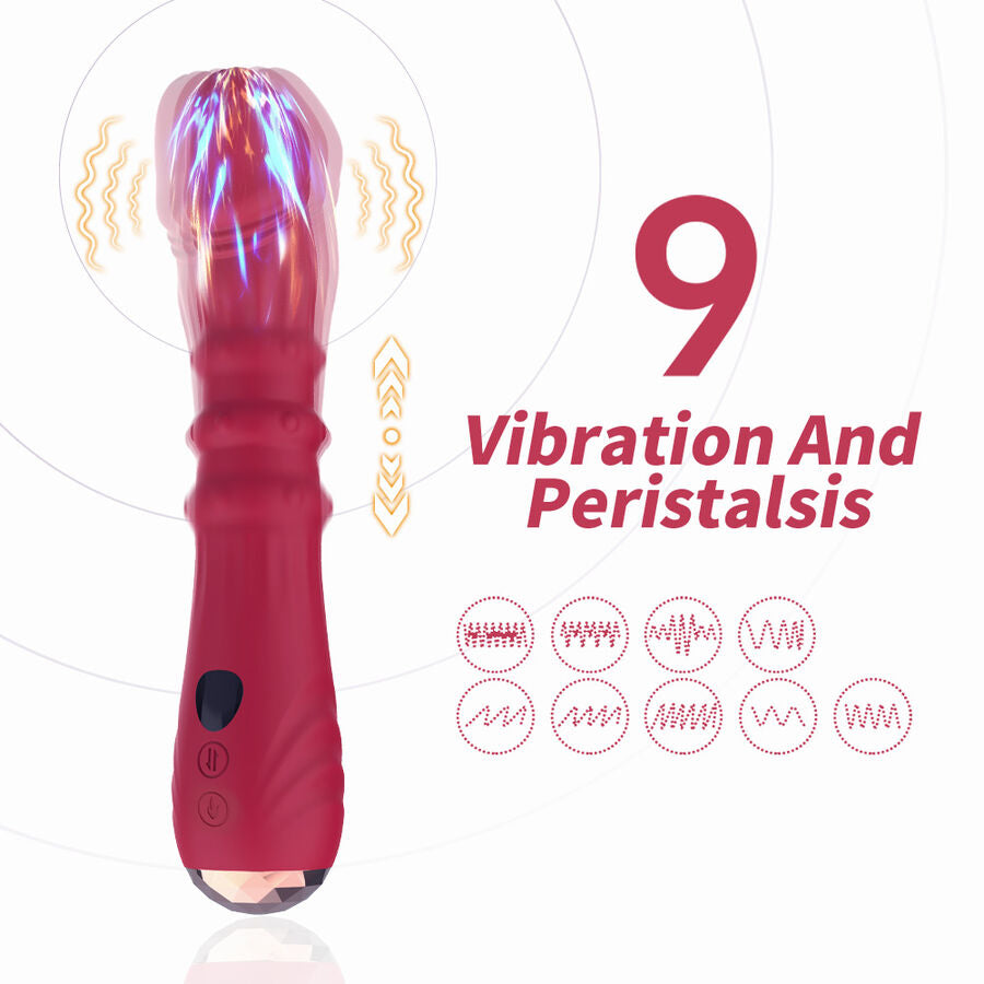 ARMONY - THERMO-ADJUSTABLE POINT A STIMULATOR VIBRATOR DILDO RED - NOCTURNA DESIRES
