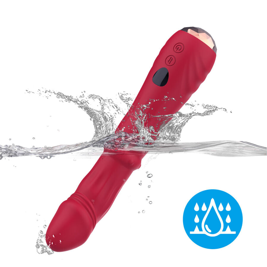 ARMONY - THERMO-ADJUSTABLE POINT A STIMULATOR VIBRATOR DILDO RED - NOCTURNA DESIRES
