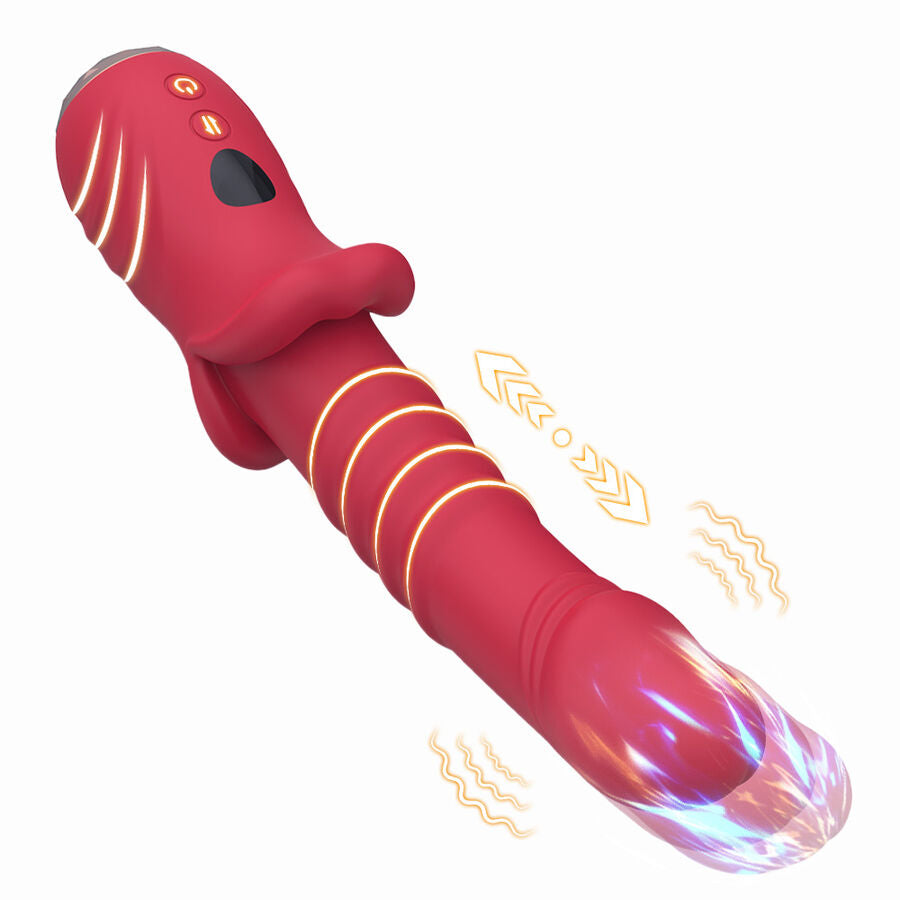 ARMONY - POINT A STIMULATING VIBRATOR DILDO RED - NOCTURNA DESIRES