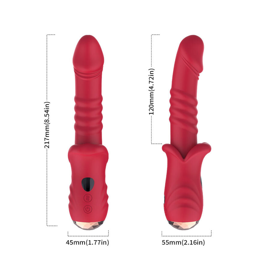 ARMONY - POINT A STIMULATING VIBRATOR DILDO RED - NOCTURNA DESIRES
