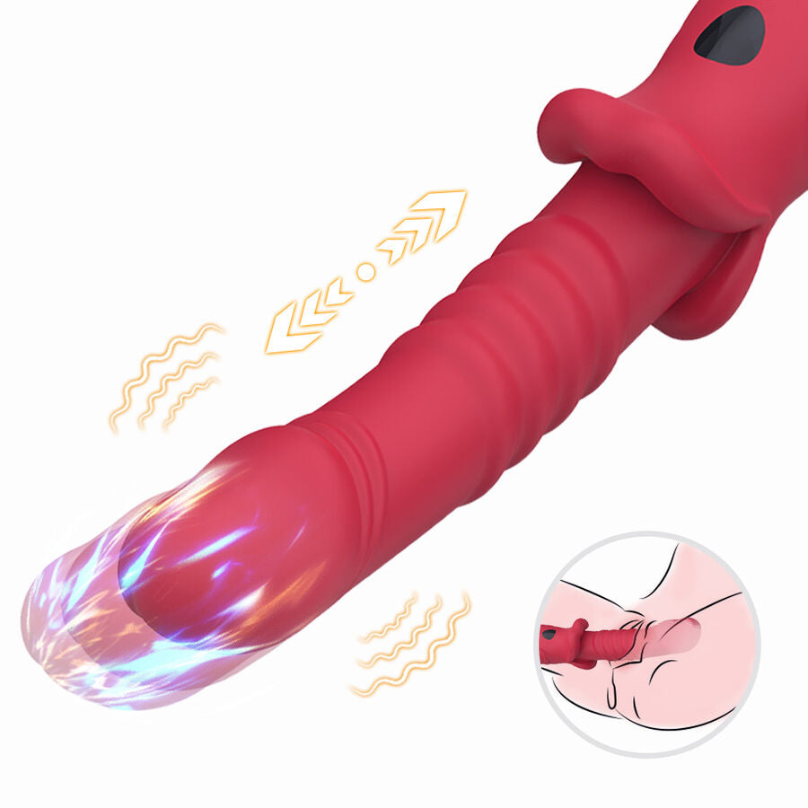 ARMONY - POINT A STIMULATING VIBRATOR DILDO RED - NOCTURNA DESIRES