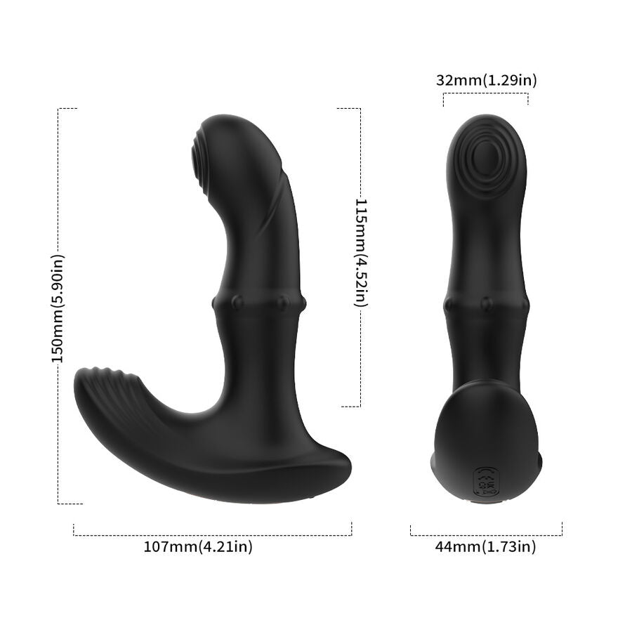 ARMONY - ANAL PROSTATE VIBRATOR REMOTE CONTROL BLACK - NOCTURNA DESIRES
