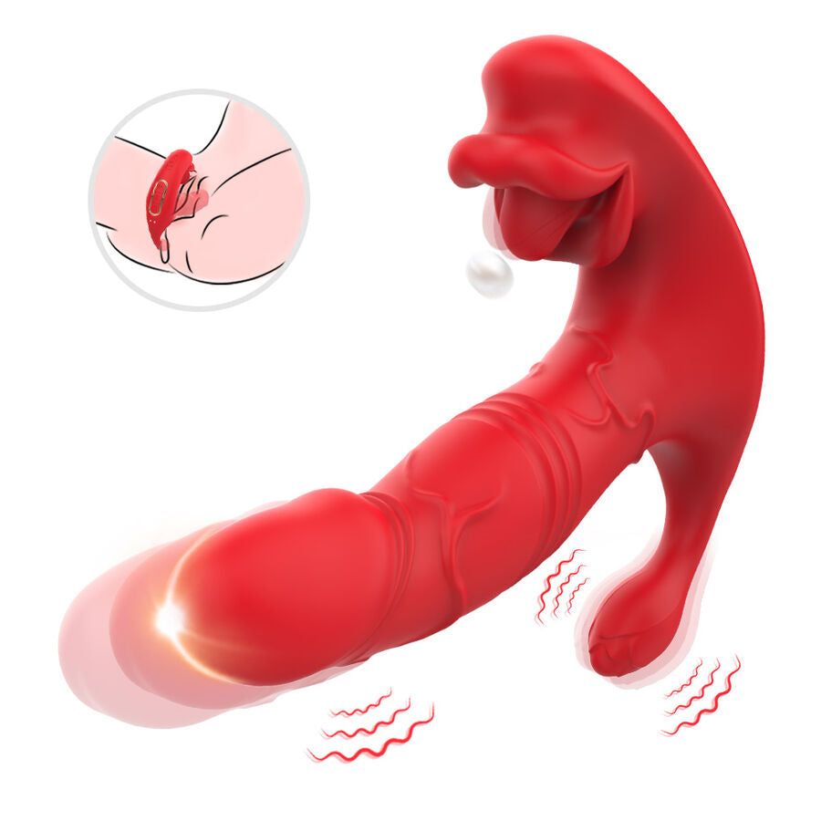 ARMONY - ANAL VIBRATOR PANTY C AND G-SPOT STIMULATOR REMOTE CONTROL RED - NOCTURNA DESIRES