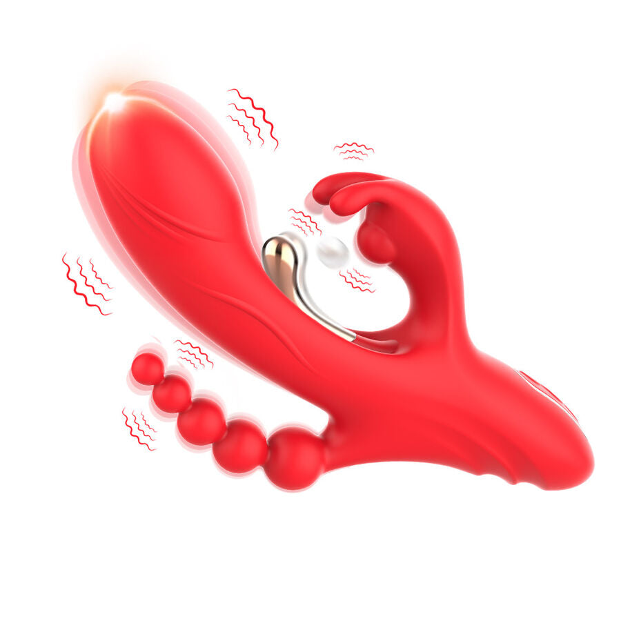 ARMONY - G-SPOT AND CLITORIS STIMULATOR VIBRATOR RED - NOCTURNA DESIRES