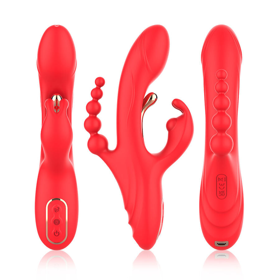 ARMONY - G-SPOT AND CLITORIS STIMULATOR VIBRATOR RED - NOCTURNA DESIRES