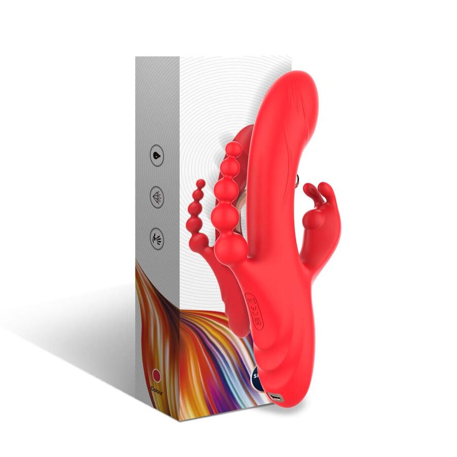 ARMONY - G-SPOT AND CLITORIS STIMULATOR VIBRATOR RED - NOCTURNA DESIRES