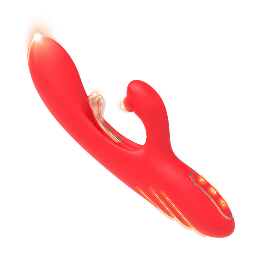 ARMONY - G-SPOT AND CLITORIS STIMULATOR VIBRATOR WITH OSCILLATING TONGUE RED - NOCTURNA DESIRES