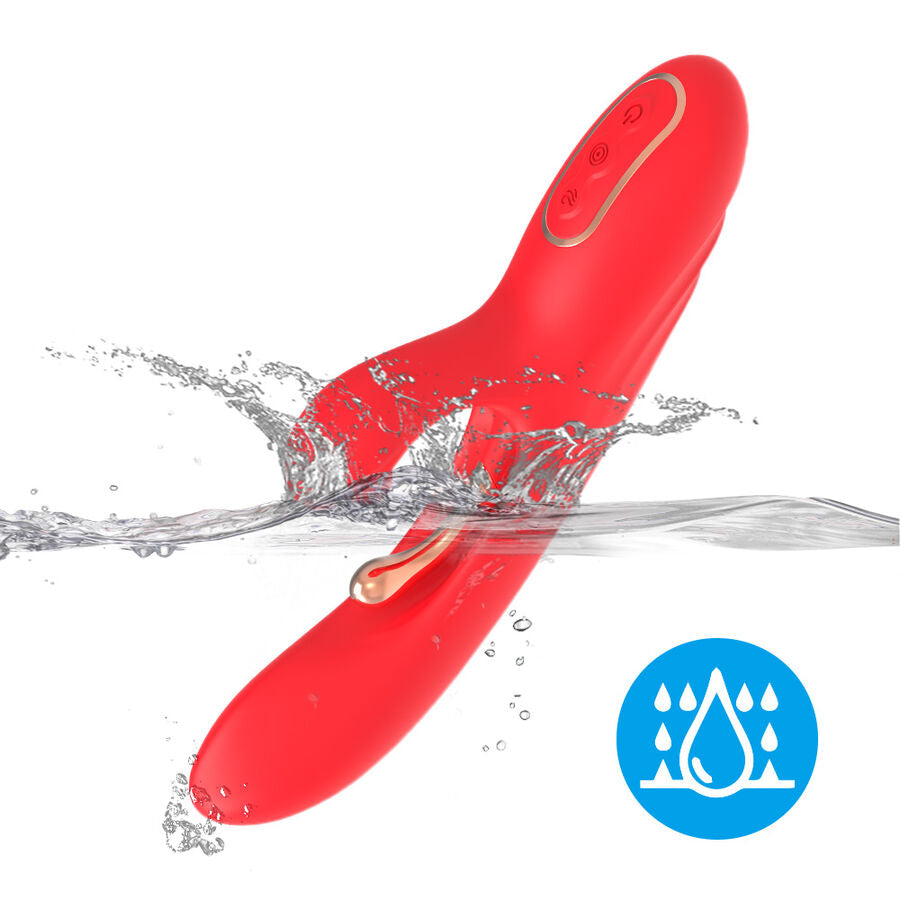 ARMONY - G-SPOT AND CLITORIS STIMULATOR VIBRATOR WITH OSCILLATING TONGUE RED - NOCTURNA DESIRES