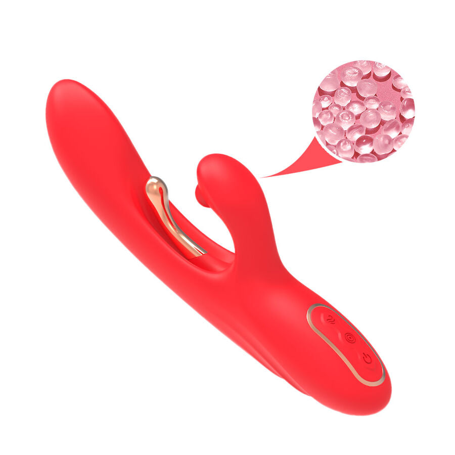 ARMONY - G-SPOT AND CLITORIS STIMULATOR VIBRATOR WITH OSCILLATING TONGUE RED - NOCTURNA DESIRES