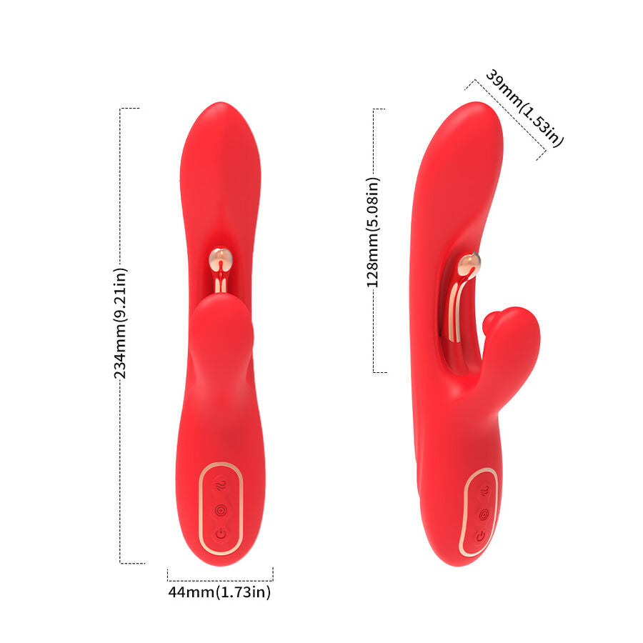 ARMONY - G-SPOT AND CLITORIS STIMULATOR VIBRATOR WITH OSCILLATING TONGUE RED - NOCTURNA DESIRES