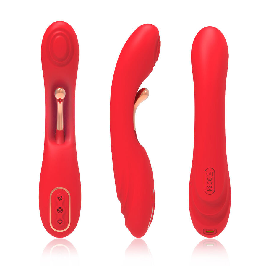 ARMONY - VIBRATOR WITH OSCILLATING TONGUE RED - NOCTURNA DESIRES