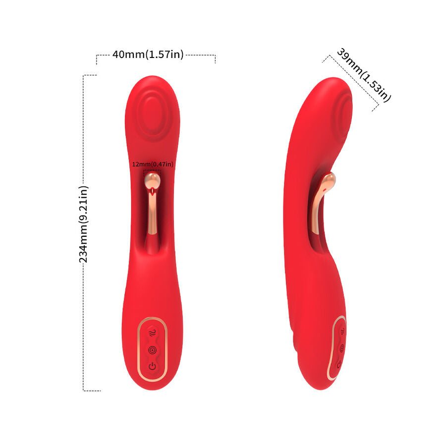 ARMONY - VIBRATOR WITH OSCILLATING TONGUE RED - NOCTURNA DESIRES