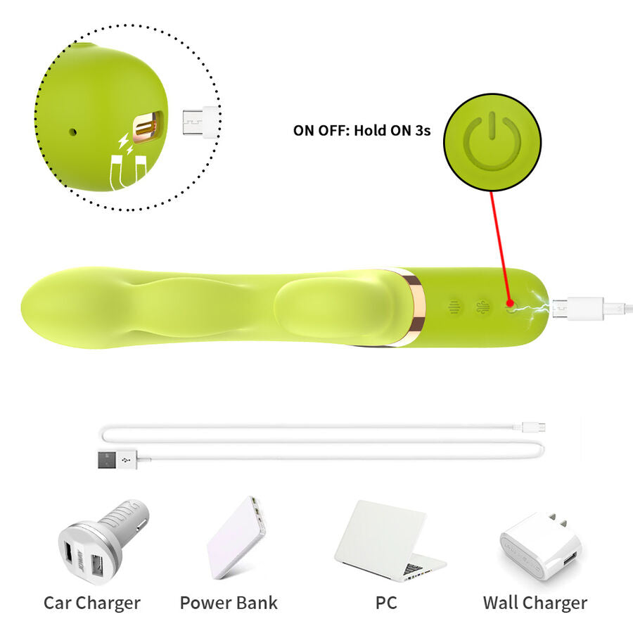 ARMONY - INFLABE POINT A TO STIMULATOR VIBRATOR GREEN - NOCTURNA DESIRES