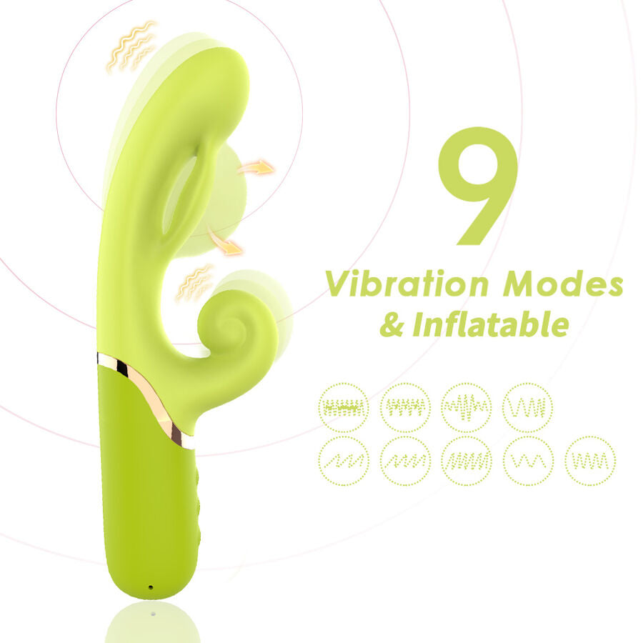 ARMONY - INFLABE POINT A TO STIMULATOR VIBRATOR GREEN - NOCTURNA DESIRES