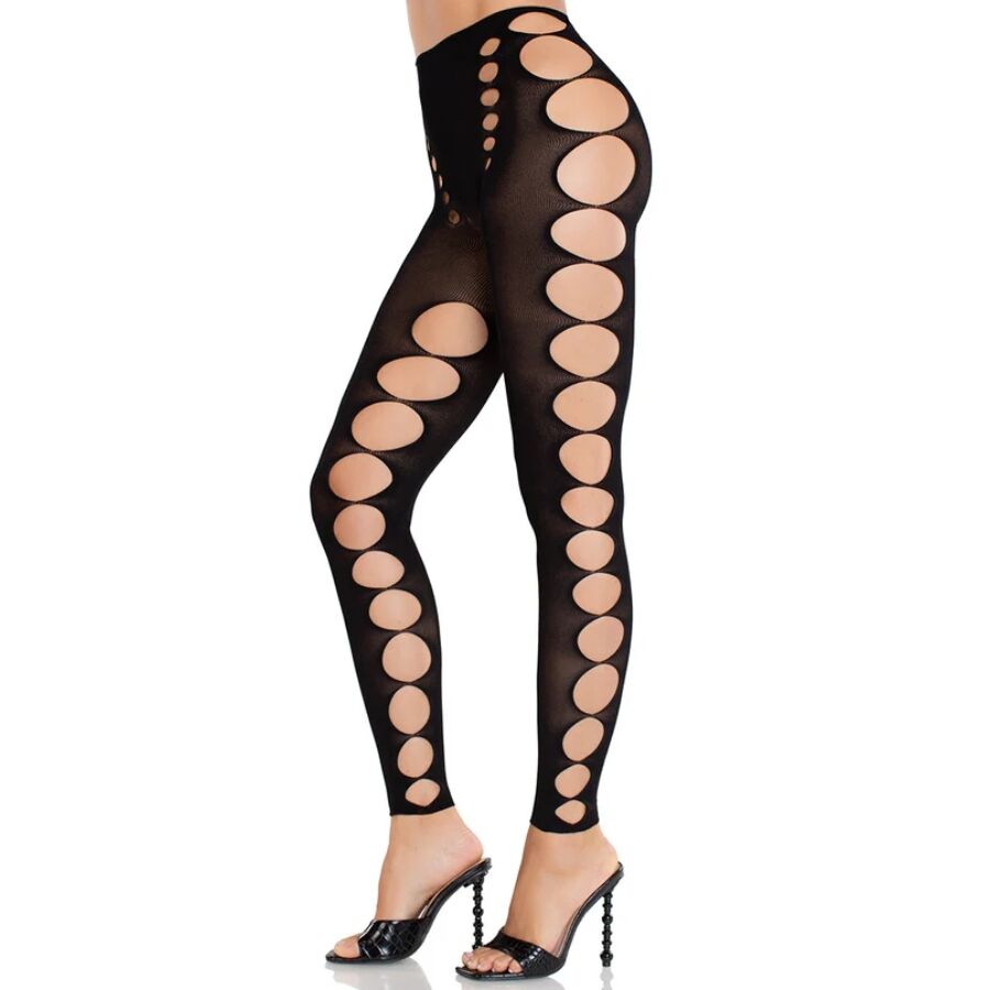 LEG AVENUE - STRAPLESS SEAMLESS OPAQUE STOCKINGS BLACK - NOCTURNA DESIRES