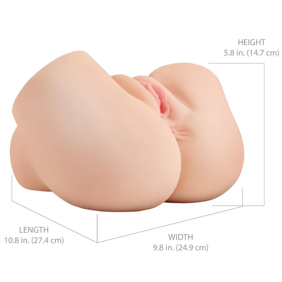 PDX ELITE - BACK THAT ASS UP REALISTIC VIBRATING VAGINA AND ANUS MASTURBATOR - NOCTURNA DESIRES