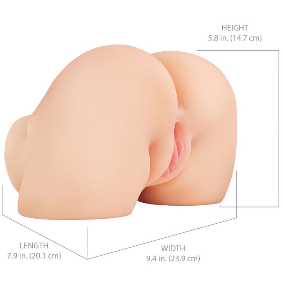 PDX ELITE - SHAKETHAT ASS REALISTIC VAGINA AND ANUS MASTURBATOR WITH VIBRATION - NOCTURNA DESIRES