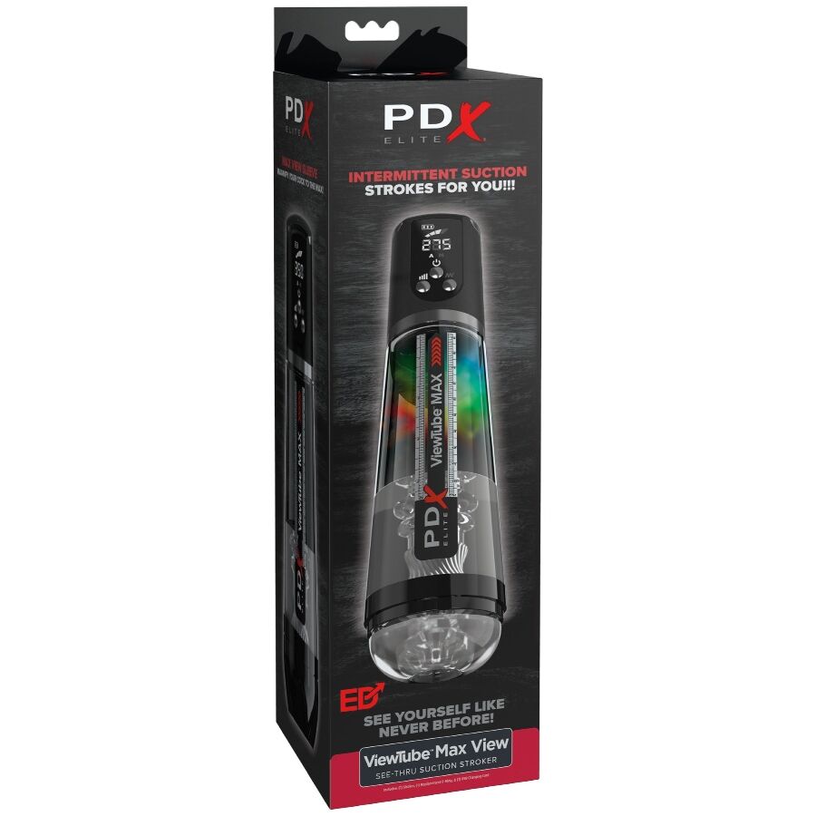 PDX ELITE - VIEWTUBE MAX VIEW AUTOMATIC MASTURNADOR WITH TRANSPARENT SUCTION - NOCTURNA DESIRES