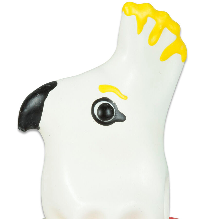 CONDOMERIE - HANDPAINTED NOVELTY CONDOMS PARROT WHITE - NOCTURNA DESIRES