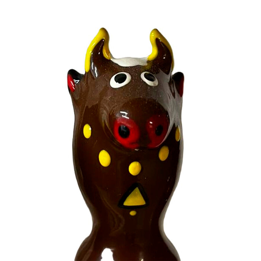 CONDOMERIE - HANDPAINTED NOVELTY CONDOMS BULL BLACK MODEL 2 - NOCTURNA DESIRES