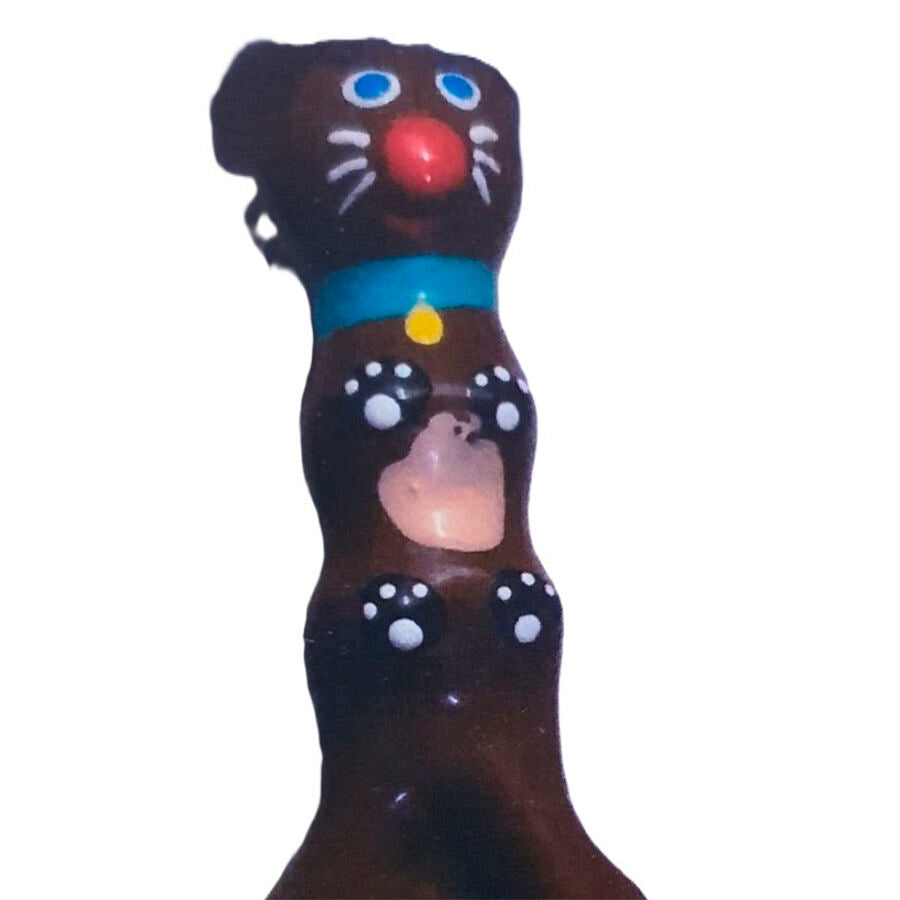 CONDOMERIE - HANDPAINTED NOVELTY CONDOMS BROWN DACHSHUND XL - NOCTURNA DESIRES