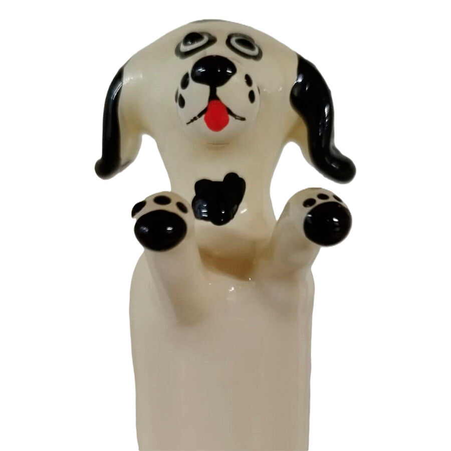 CONDOMERIE - HANDPAINTED NOVELTY CONDOMS HAPPY WHITE DOG XL - NOCTURNA DESIRES