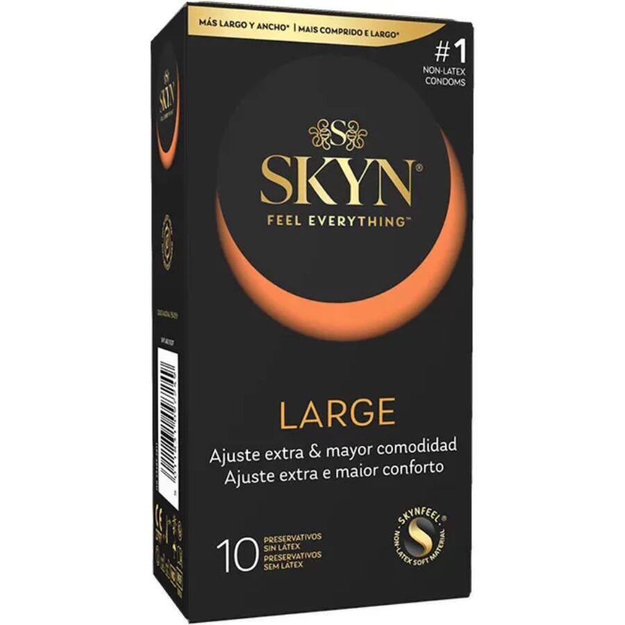 SKYN - LARGE EXTRA ADJUSTMENT CONDOMS 10 UNITS - NOCTURNA DESIRES