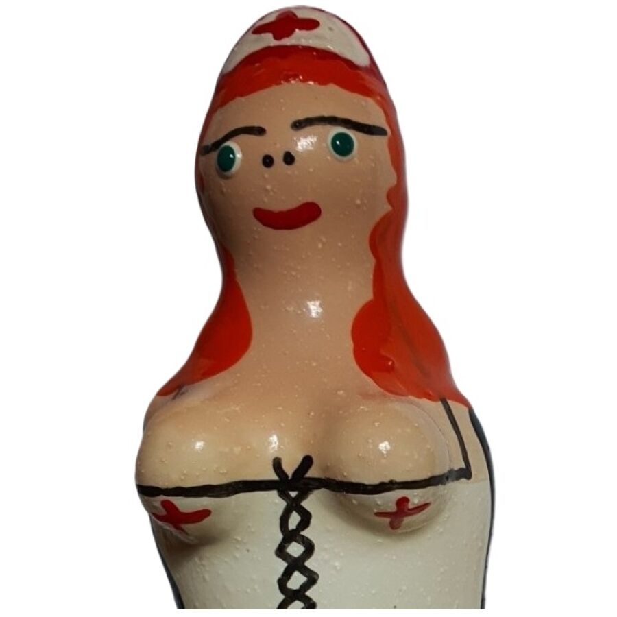 CONDOMERIE - HANDPAINTED NOVELTY CONDOMS NURSE REDHEAD - NOCTURNA DESIRES