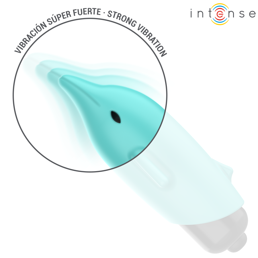 INTENSE - ECHO VIBRATING BULLET DOLPHIN BLUE 8 X 4.7 CM - NOCTURNA DESIRES