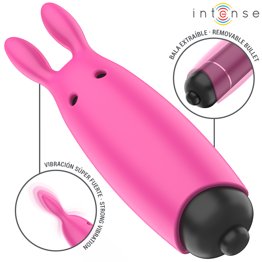 INTENSE - HOPPER PINK VIBRATING BULLET 8.3 X 2.4 CM - NOCTURNA DESIRES