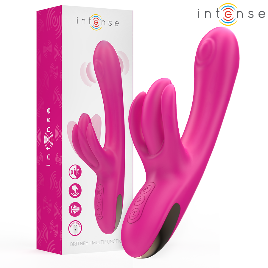 INTENSE - BRITNEY MULTIFUNCTION RABBIT VIBRATOR 23 CM PINK - NOCTURNA DESIRES