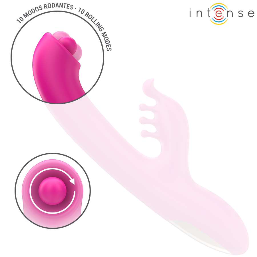 INTENSE - CHRISTINA MULTIFUNCTION RABBIT VIBRATOR 22.5 CM PINK - NOCTURNA DESIRES