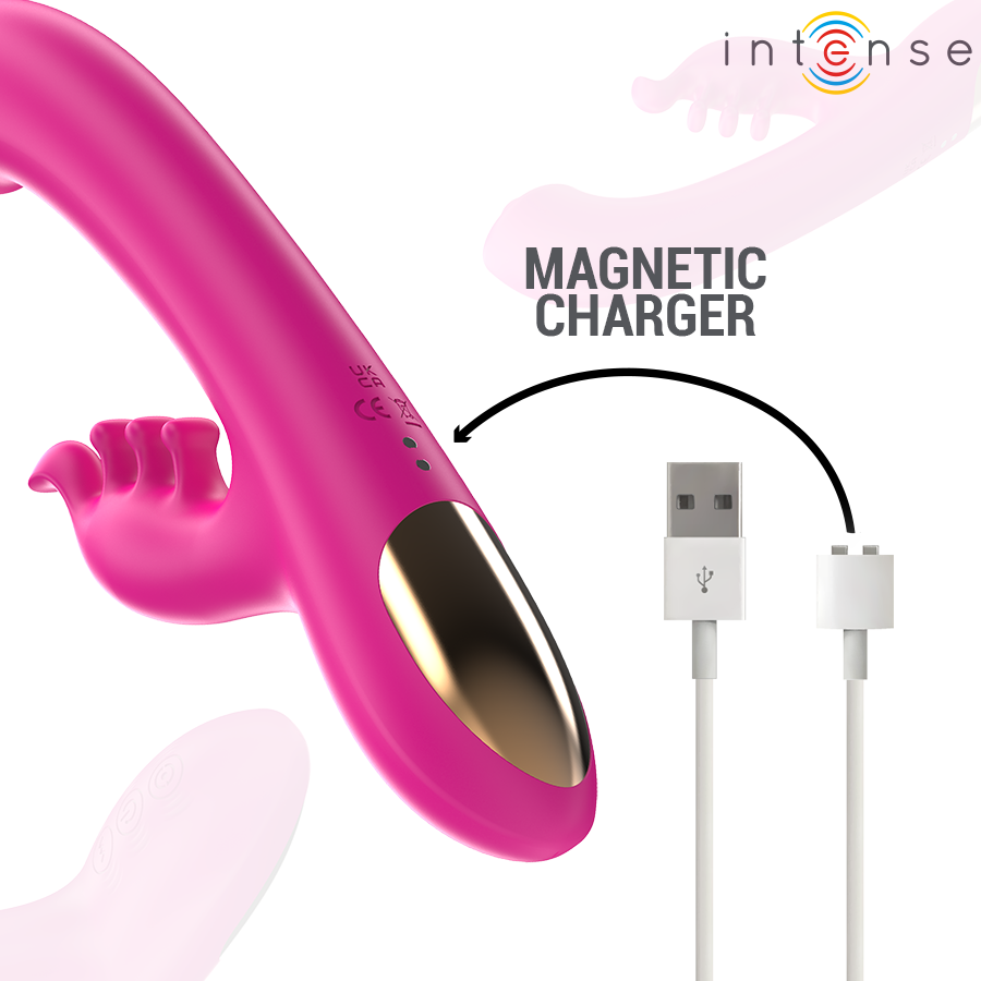 INTENSE - CHRISTINA MULTIFUNCTION RABBIT VIBRATOR 22.5 CM PINK - NOCTURNA DESIRES