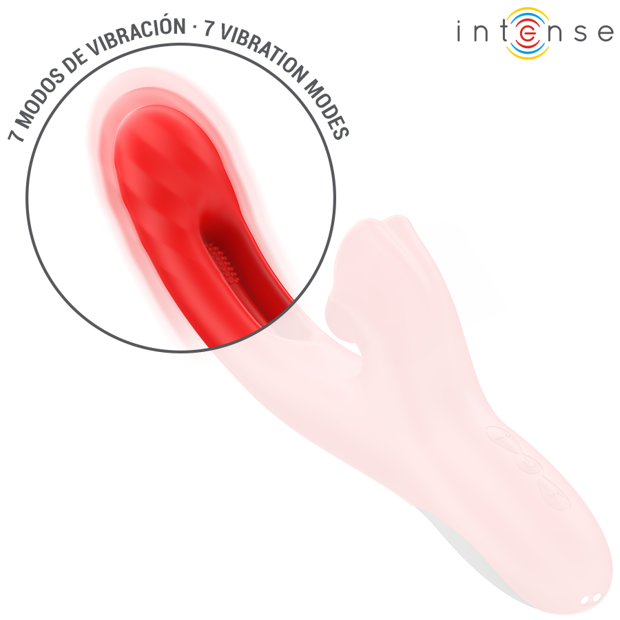 INTENSE - JESSICA MULTIFUNCTION VIBRATOR CLITORIS STIMULATION 24.8 CM RED - NOCTURNA DESIRES