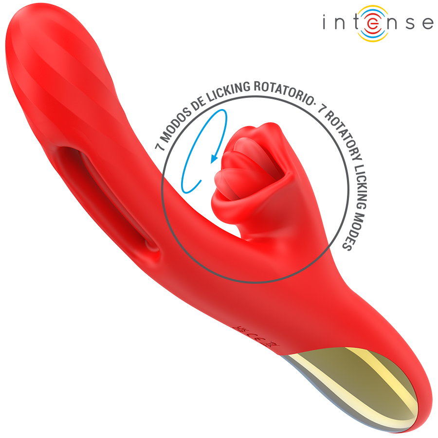 INTENSE - JESSICA MULTIFUNCTION VIBRATOR CLITORIS STIMULATION 24.8 CM RED - NOCTURNA DESIRES