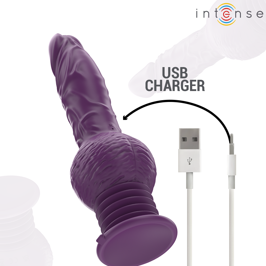 INTENSE - TATUM MULTIFUNCTION VIBRATOR WITH UP AND DOWN VIBRATION 24 CM PURPLE - NOCTURNA DESIRES