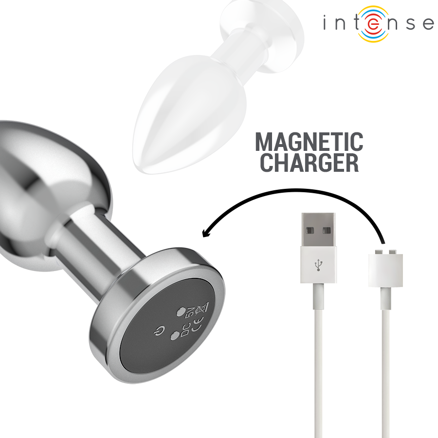 INTENSE - ANAL PLUG 10 VIBRATIONS METAL WITH REMOTE CONTROL M - NOCTURNA DESIRES
