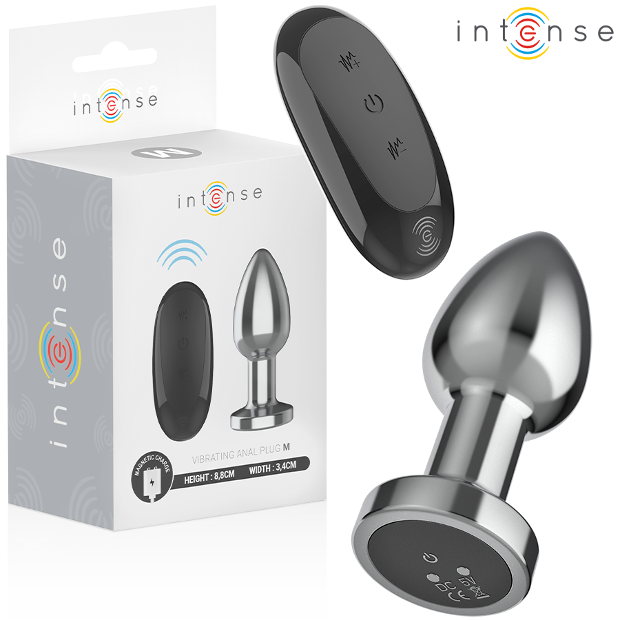 INTENSE - ANAL PLUG 10 VIBRATIONS METAL WITH REMOTE CONTROL M - NOCTURNA DESIRES