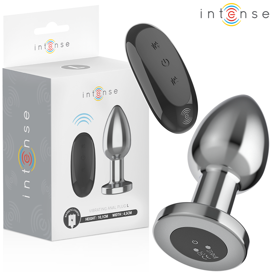INTENSE - ANAL PLUG 10 VIBRATIONS METAL WITH REMOTE CONTROL L - NOCTURNA DESIRES