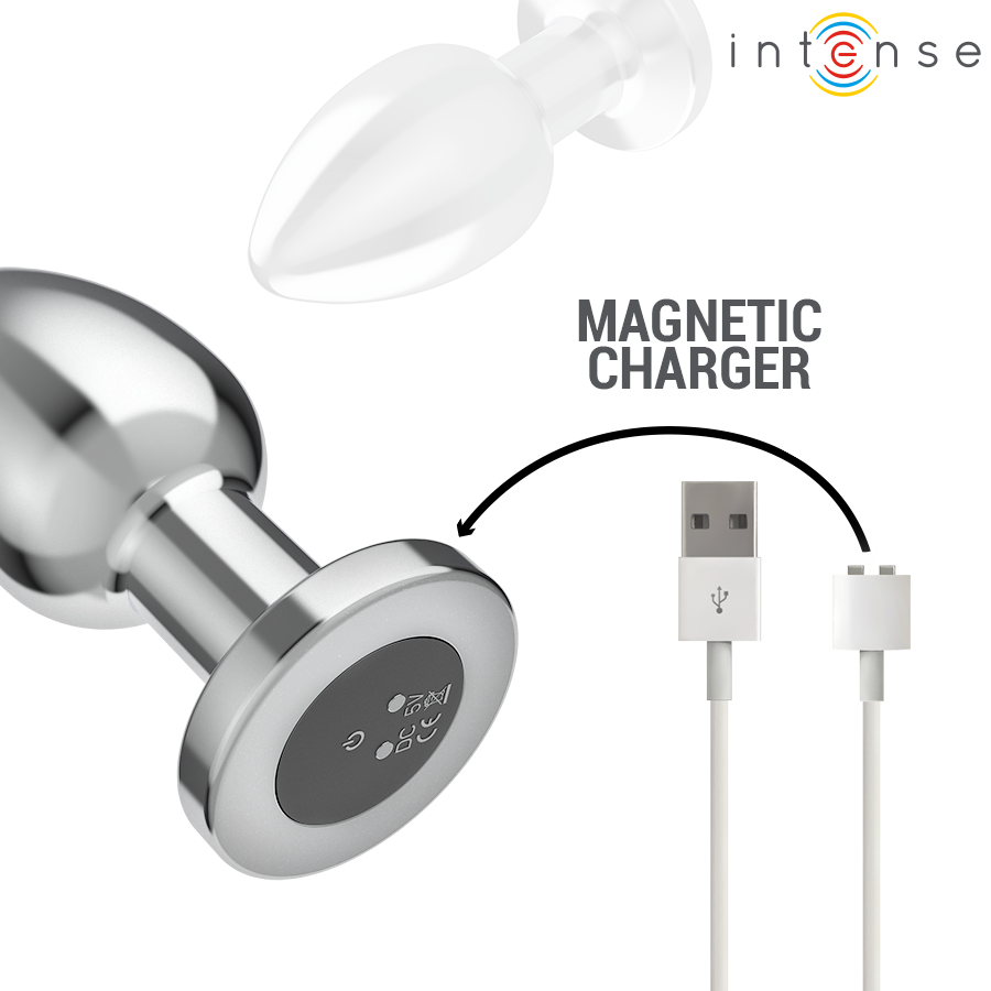 INTENSE - ANAL PLUG 10 VIBRATIONS METAL WITH REMOTE CONTROL L - NOCTURNA DESIRES