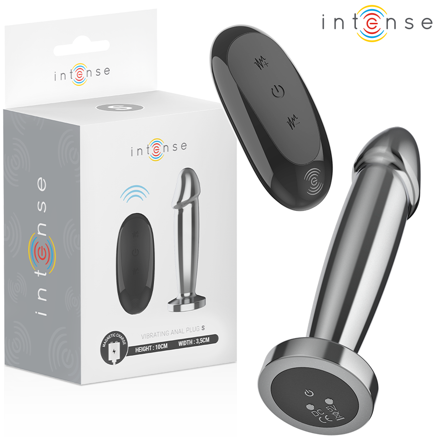 INTENSE - ANAL PLUG 10 VIBRATIONS METAL DILDO WITH REMOTE CONTROL S - NOCTURNA DESIRES